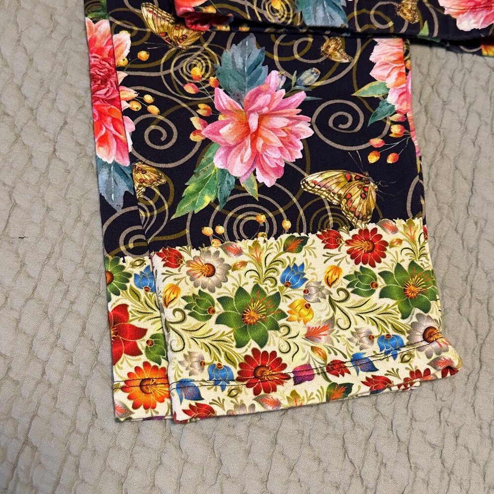 Johnny Was Uptown Legging Floral Print w/Contrast Ankle XXL - Picture 4 of 8